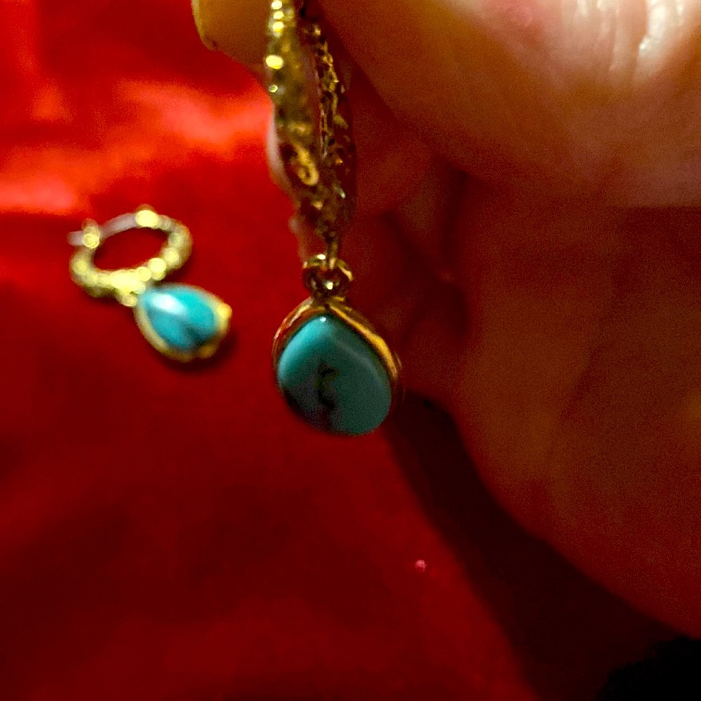 Turquoise earrings - Picture 3 of 3